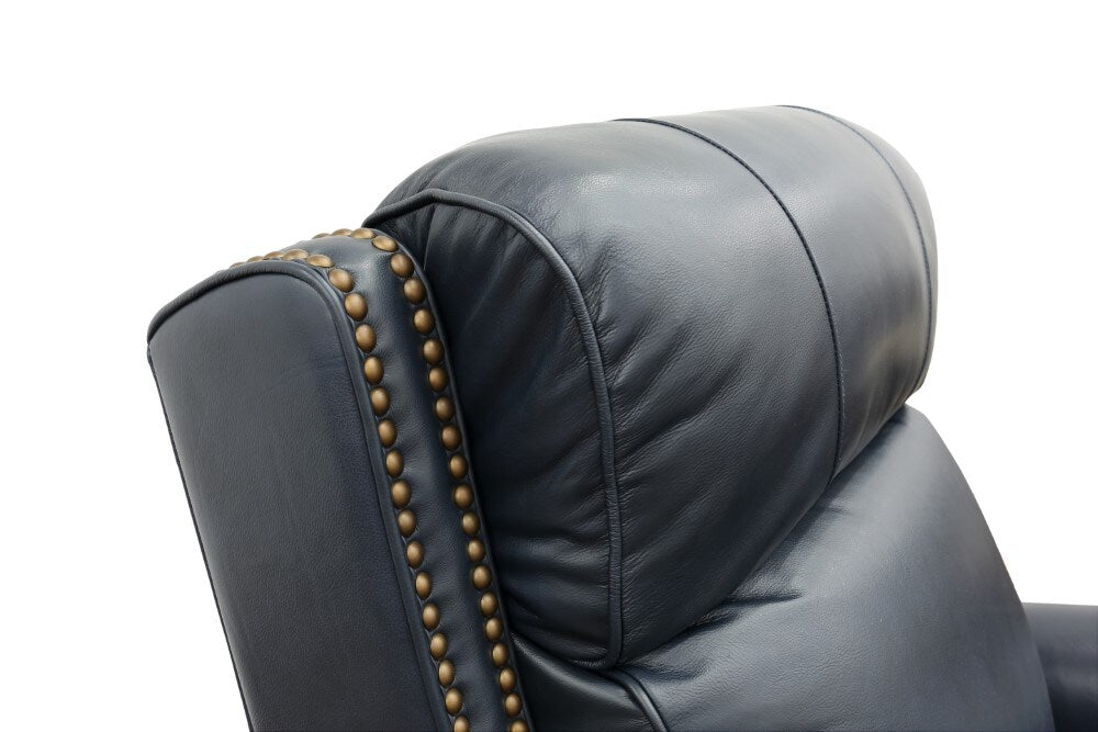 BarcaLounger - Blair Big & Tall Power Recliner with Power Head Rest Shoreham Blue Leather - 9PH3354570047 veiw 7