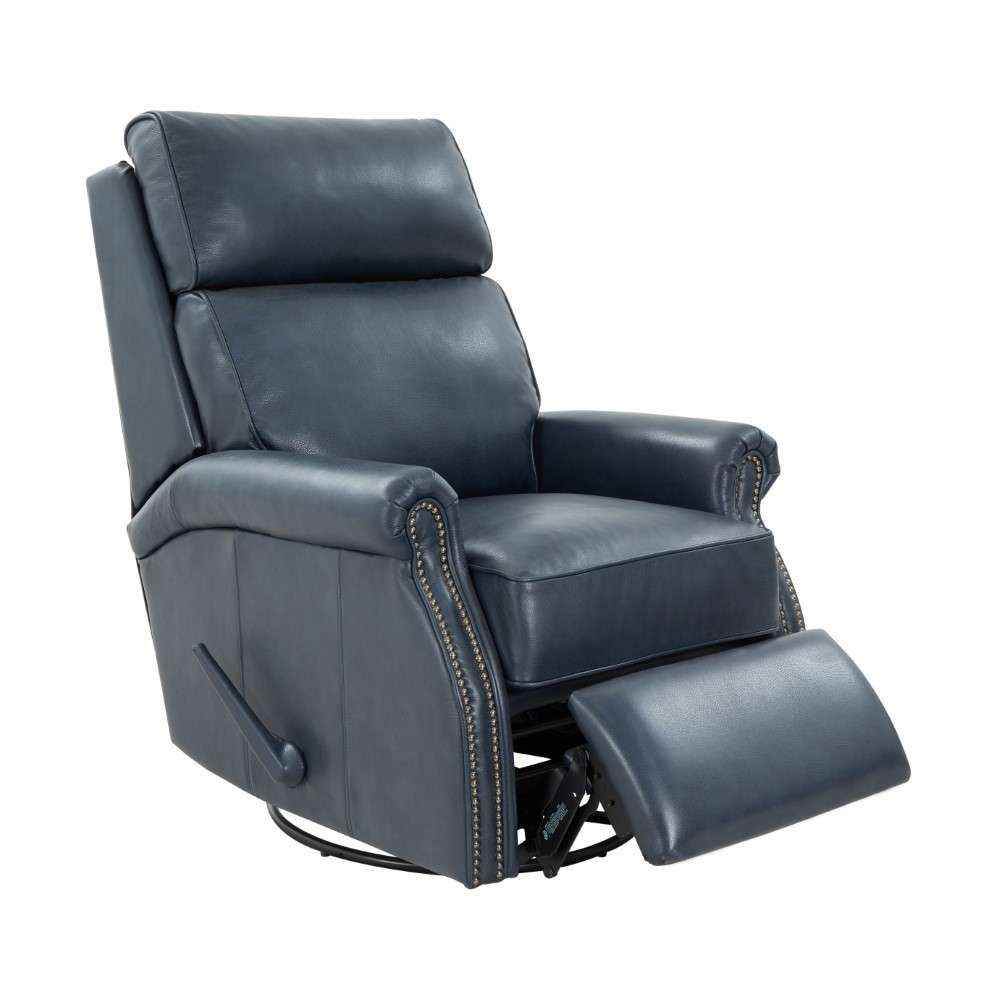 BarcaLounger - Crews Swivel Glider Recliner in Barone Navy Blue - 84001570845 veiw 4