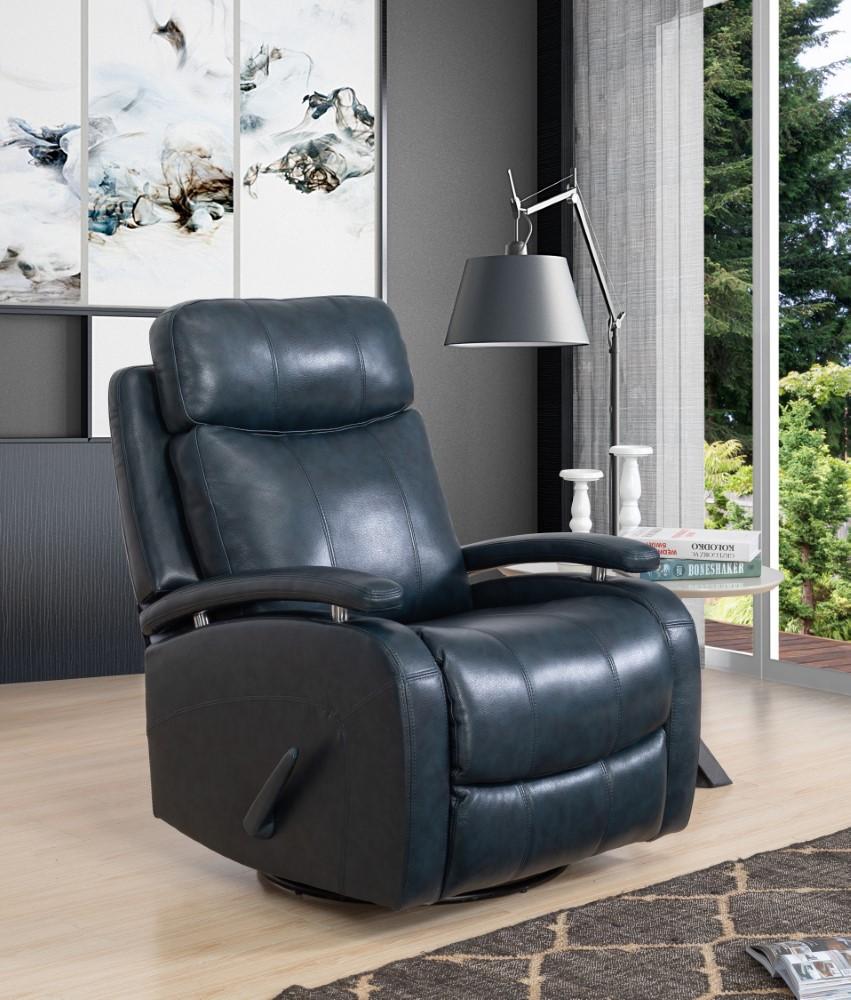 BarcaLounger - Duffy Swivel Glider Recliner Ryegate Sapphire Blue - 83610370645 veiw 7