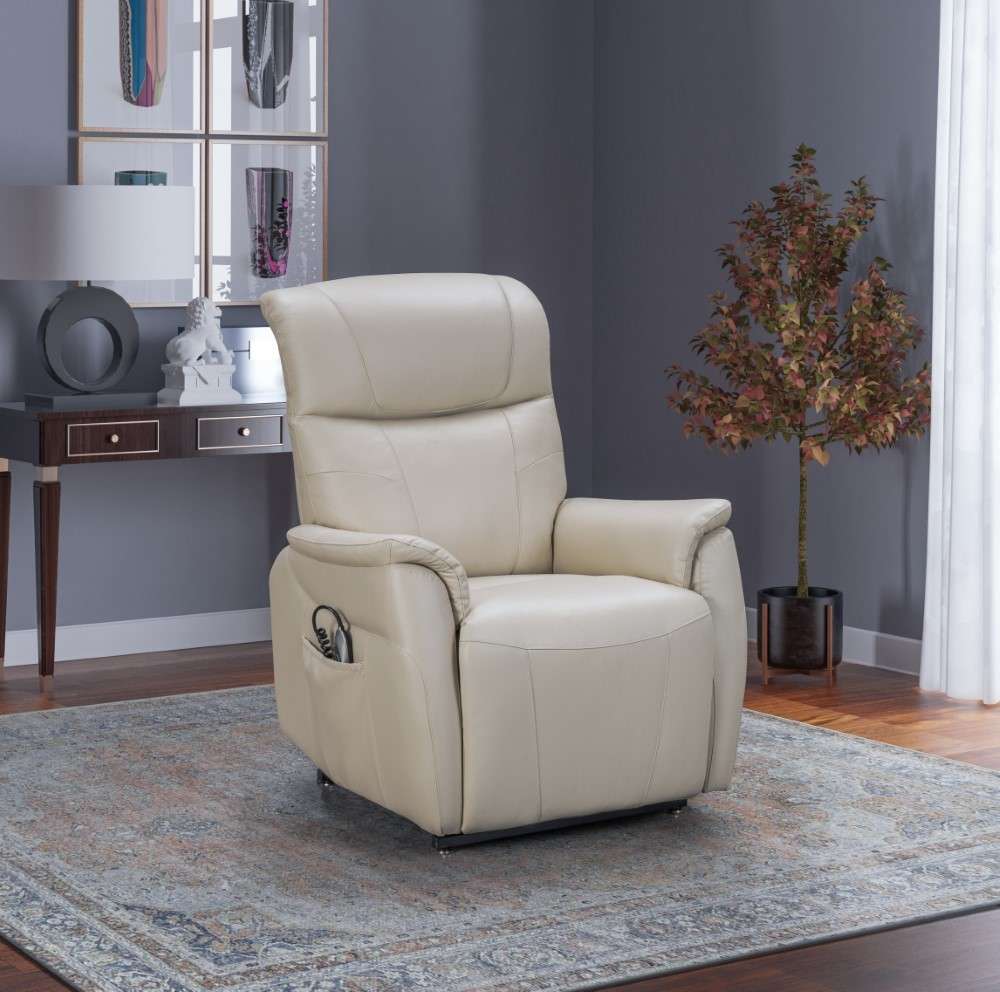 BarcaLounger - Leighton Lift Chair Recliner with Power Head Rest, Power Lumbar & Lay Flat Mechanism in Laurel Cream - 23PHL3085372682 veiw 9