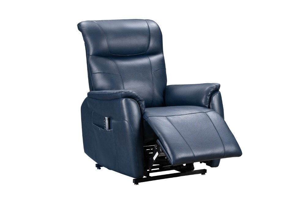 BarcaLounger - Leighton Lift Chair Recliner with Power Head Rest, Power Lumbar & Lay Flat Mechanism in Marco Navy Blue - 23PHL3085373145 veiw 2