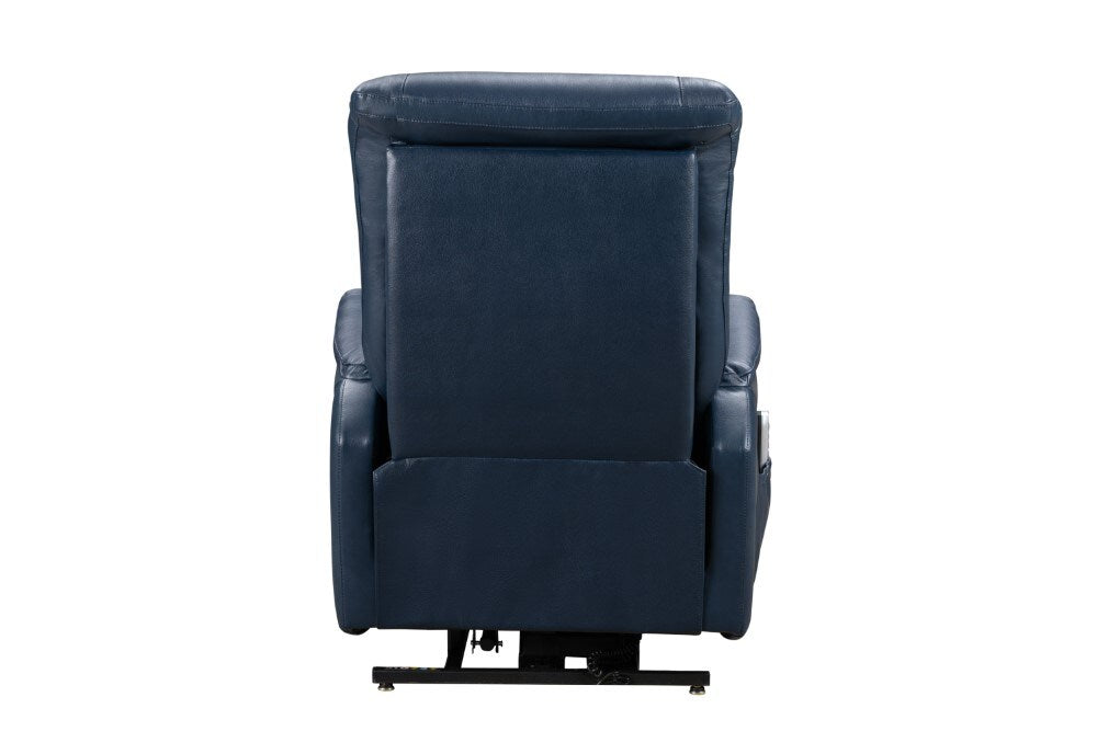 BarcaLounger - Leighton Lift Chair Recliner with Power Head Rest, Power Lumbar & Lay Flat Mechanism in Marco Navy Blue - 23PHL3085373145 veiw 4