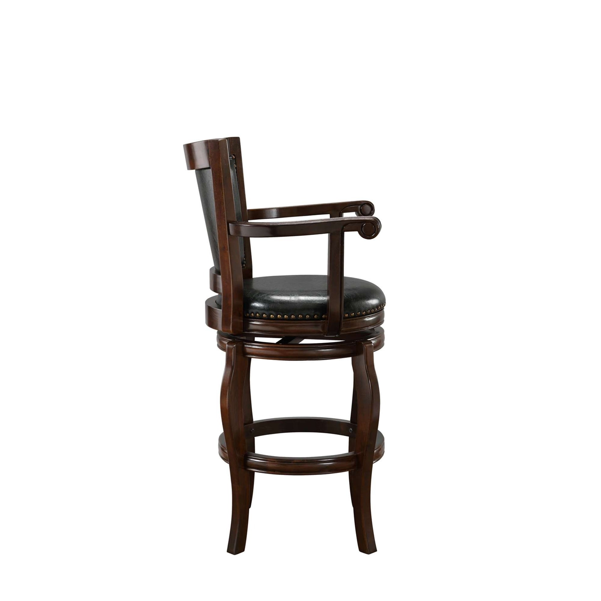 Boraam - 29in Jones Memory Swivel Stool in Cappuccino - 52229 veiw 3