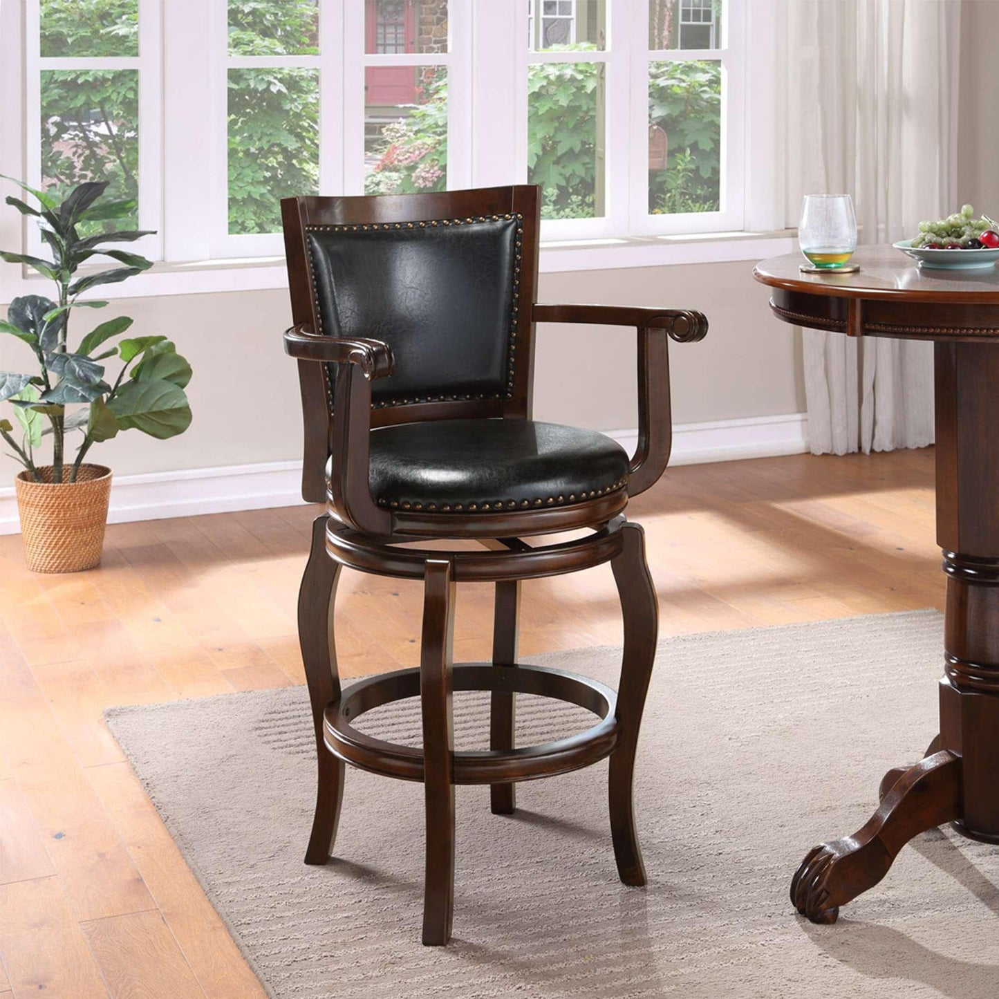 Boraam - 29in Jones Memory Swivel Stool in Cappuccino - 52229 veiw 5