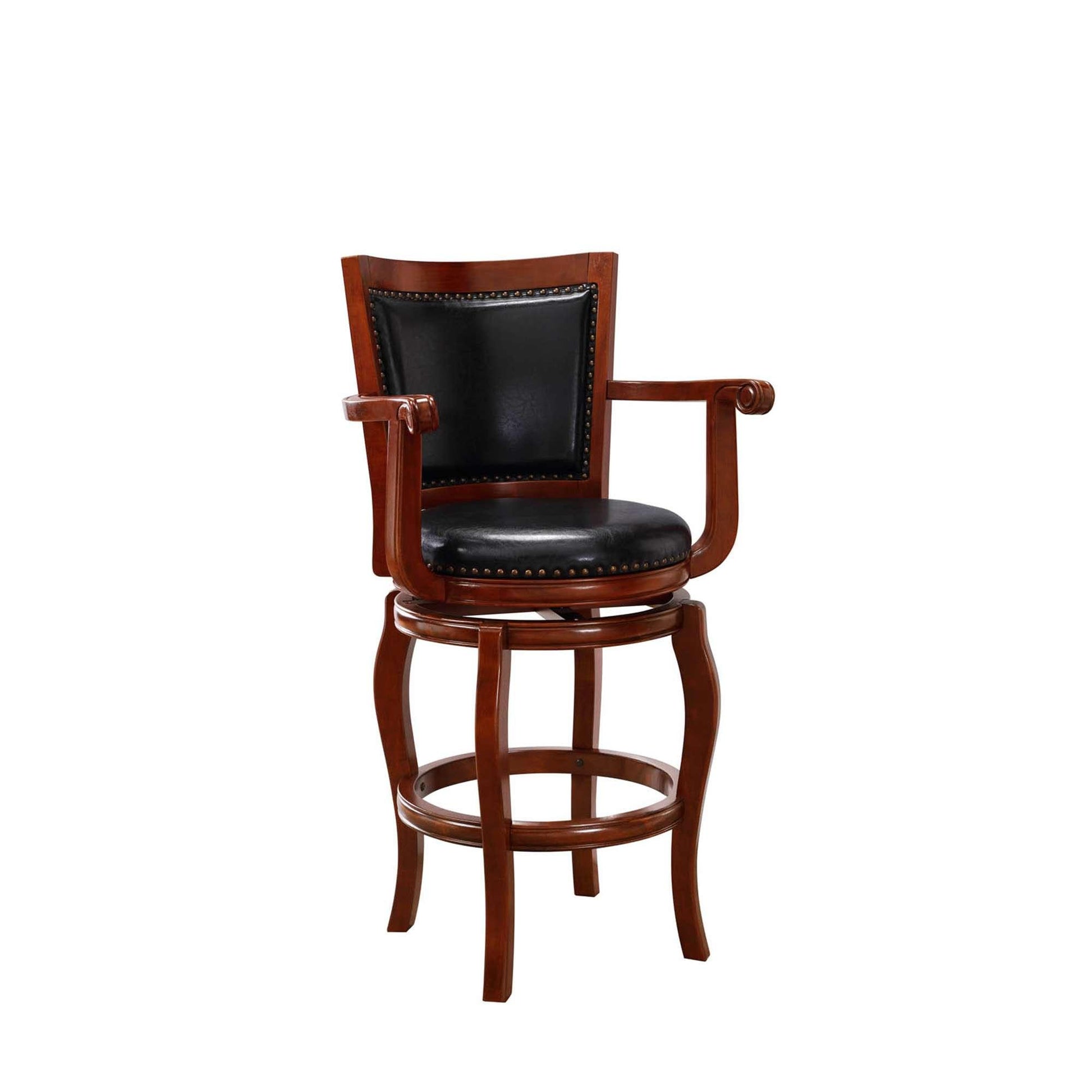 Boraam - 29in Jones Memory Swivel Stool in Cherry - 52129 veiw 1