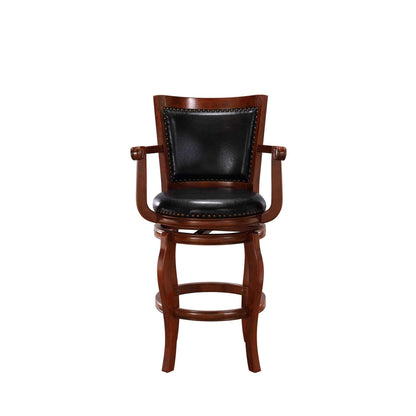 Boraam - 29in Jones Memory Swivel Stool in Cherry - 52129 veiw 2