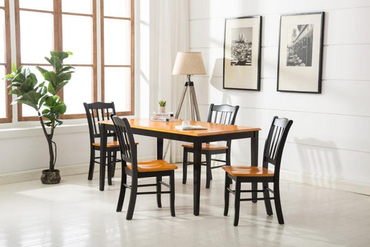 Boraam - 5Pc Shaker Dining Set in Black and Oak - 80536 veiw 1