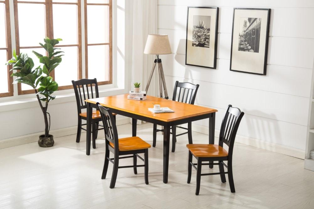 Boraam - 5Pc Shaker Dining Set in Black and Oak - 80536 veiw 2