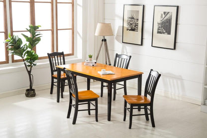 Boraam - 5Pc Shaker Dining Set in Black and Oak - 80536 veiw 2