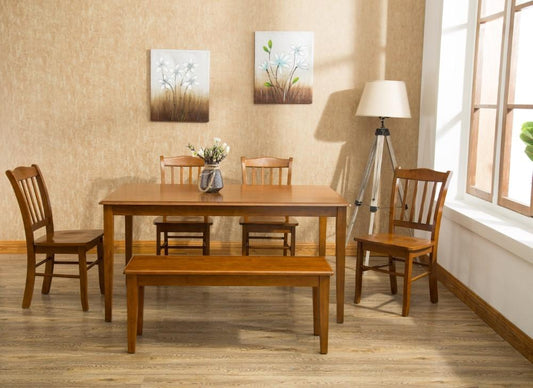 Boraam - 6Pc Shaker Dining Set in Walnut - 86636 veiw 1