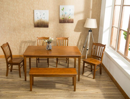 Boraam - 6Pc Shaker Dining Set in Walnut - 86636 veiw 2