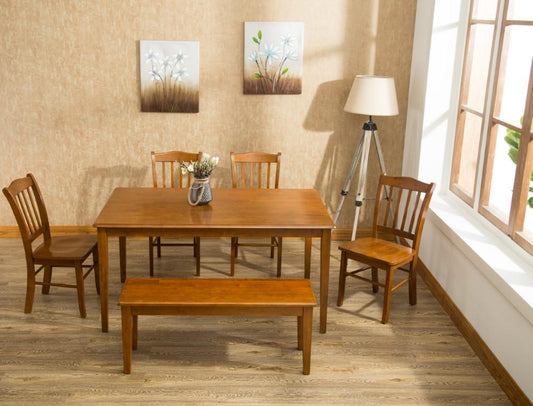 Boraam - 6Pc Shaker Dining Set in Walnut - 86636 veiw 2