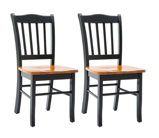 Boraam - Shaker Chair in Black and Oak (Set of 2) - 30536 veiw 1