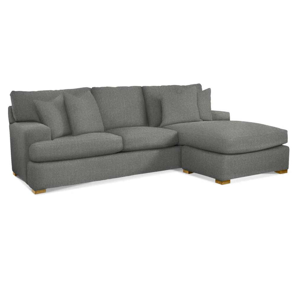 Braxton Culler - Cambria Chaise Estate Sofa with Reversible Ottoman (Brown Crypton Performance Fabric) - 784-C04-C09 veiw 1