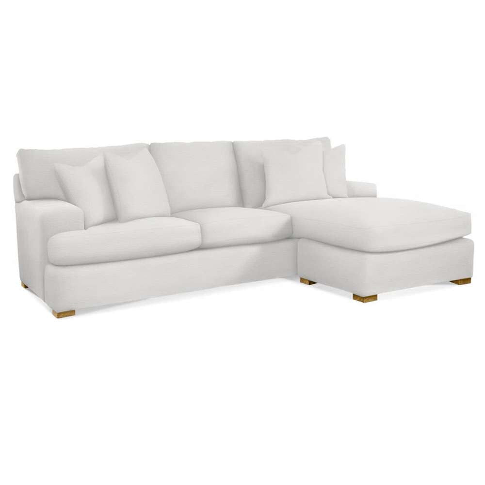 Braxton Culler - Cambria Chaise Estate Sofa with Reversible Ottoman (White Crypton Performance Fabric) - 784-C04-C09 veiw 1
