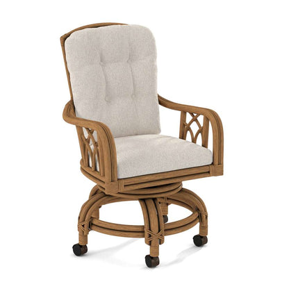 Braxton Culler - Edgewater Swivel Rocker Game Chair with Casters (White Crypton Performance Fabric) - 914-106 veiw 1
