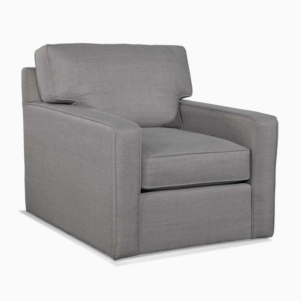 Braxton Culler - Gramercy Park Swivel Chair (Brown Crypton Performance Fabric) - 787-005 veiw 1