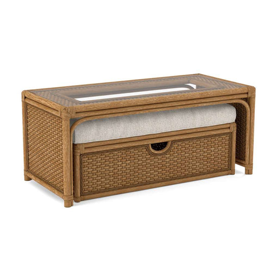 Braxton Culler - Grand Water Point Cocktail Table with Bench (White Crypton Performance Fabric) - 946-172 veiw 1