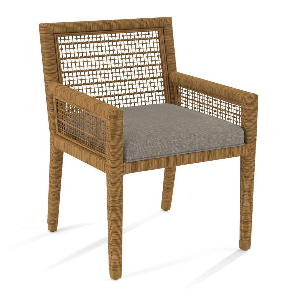 Braxton Culler - Pine Isle Arm Dining Chair (Brown Crypton Performance Fabric) - 1023-029 veiw 1