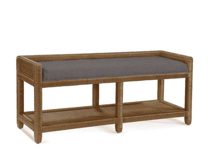 Braxton Culler - Pine Isle Bench with Rail (Brown Crypton Performance Fabric) - 1023-094 veiw 1