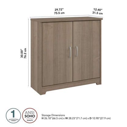 Bush Furniture - Cabot 2 Door Low Storage in Ash Gray - WC31298 veiw 5
