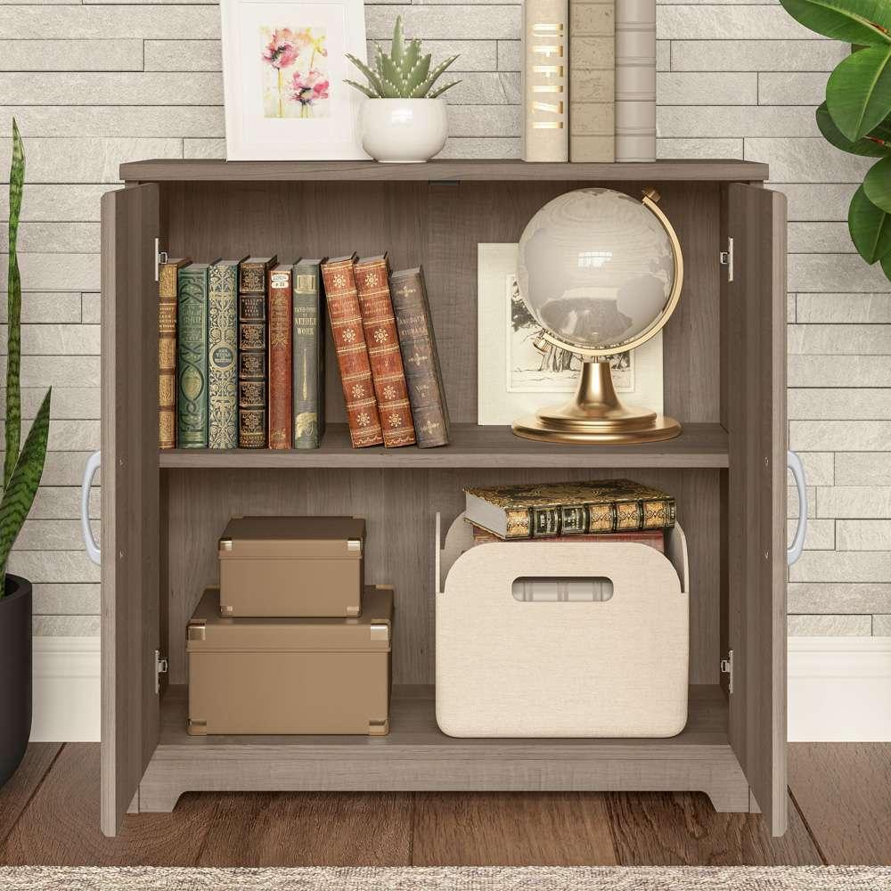 Bush Furniture - Cabot 2 Door Low Storage in Ash Gray - WC31298 veiw 7