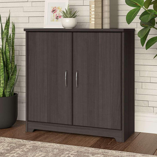 Bush Furniture - Cabot 2 Door Low Storage in Heather Gray - WC31798 veiw 2