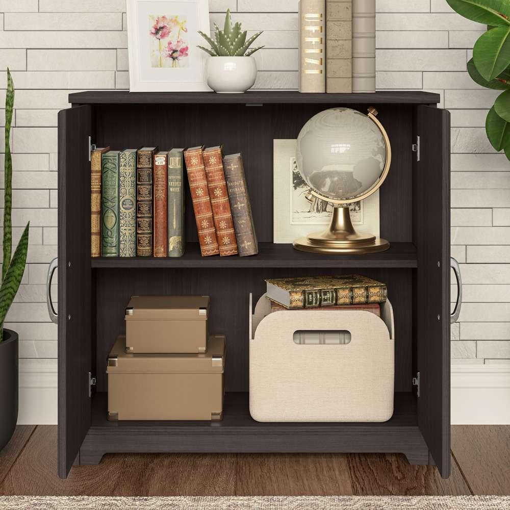 Bush Furniture - Cabot 2 Door Low Storage in Heather Gray - WC31798 veiw 7