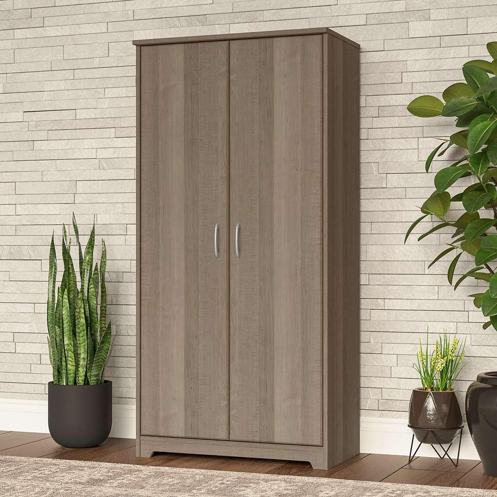 Bush Furniture - Cabot 2 Door Tall Storage in Ash Gray - WC31299 veiw 2
