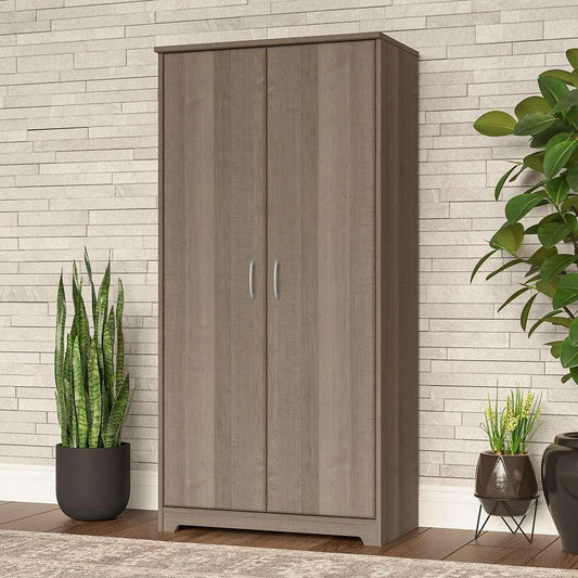 Bush Furniture - Cabot 2 Door Tall Storage in Ash Gray - WC31299 veiw 2