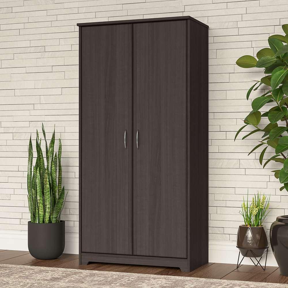 Bush Furniture - Cabot 2 Door Tall Storage in Heather Gray - WC31799 veiw 2