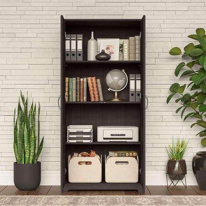 Bush Furniture - Cabot 2 Door Tall Storage in Heather Gray - WC31799 veiw 7
