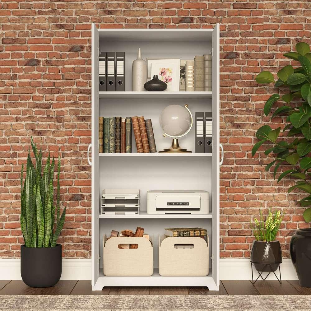 Bush Furniture - Cabot 2 Door Tall Storage in White - WC31999 veiw 7