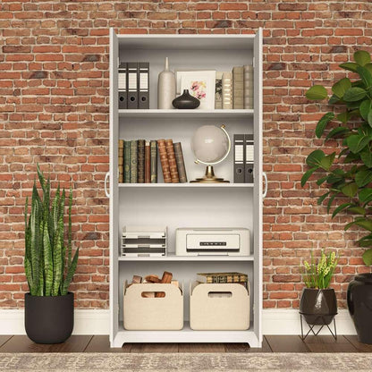 Bush Furniture - Cabot 2 Door Tall Storage in White - WC31999 veiw 7
