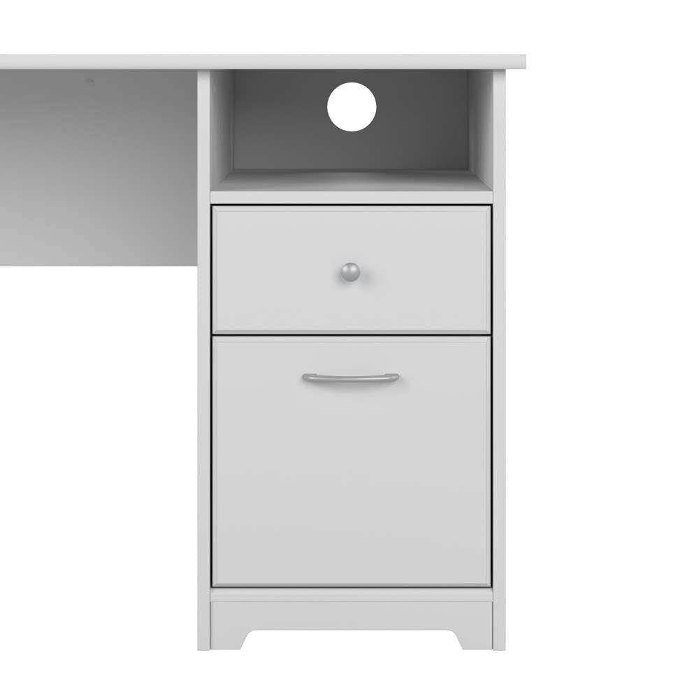 Bush Furniture - Cabot 60W Single Pedestal Desk in White - WC31960 veiw 7