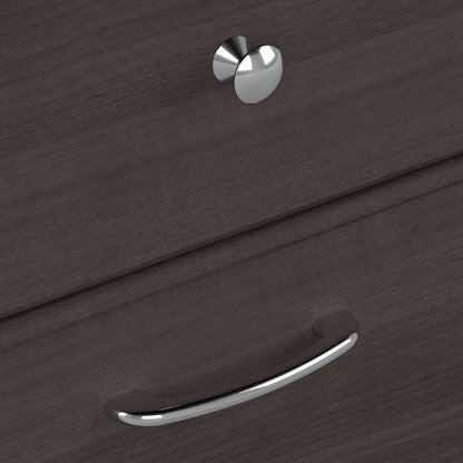 Bush Furniture - Cabot 60W Single Pedestal Desk w Sit to Stand Return in Heather Gray - CAB043HRG veiw 4