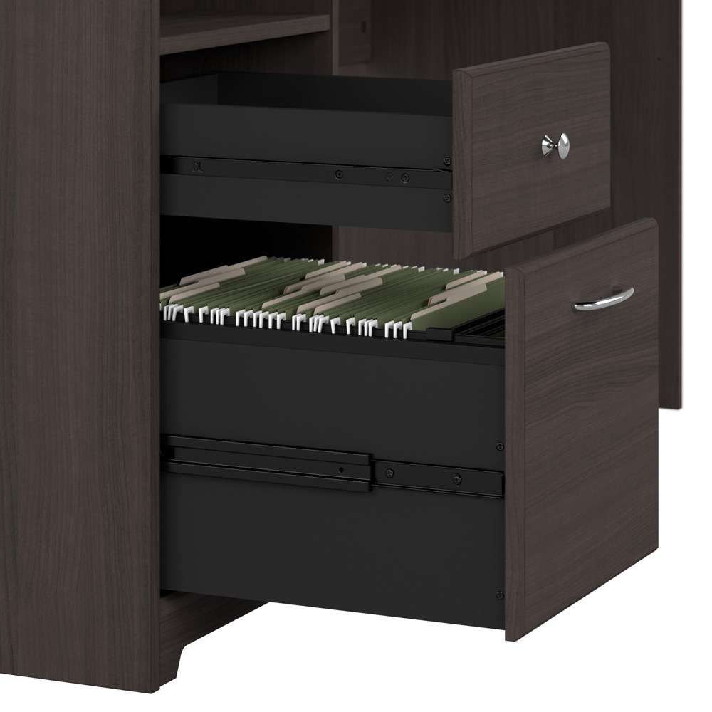 Bush Furniture - Cabot 72W Single Pedestal Desk in Heather Gray - WC31772 veiw 7