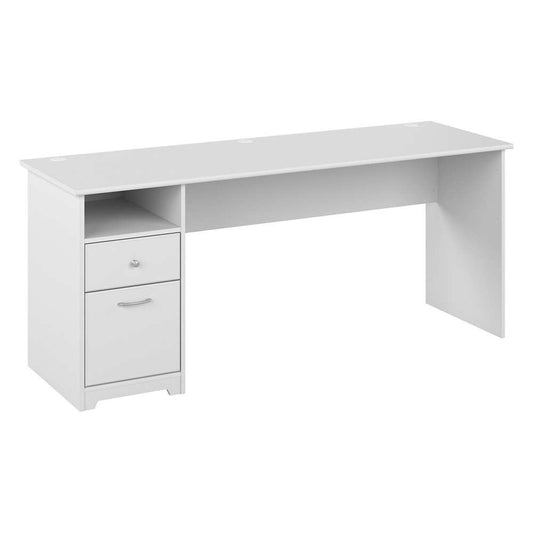 Bush Furniture - Cabot 72W Single Pedestal Desk in White - WC31972 veiw 1