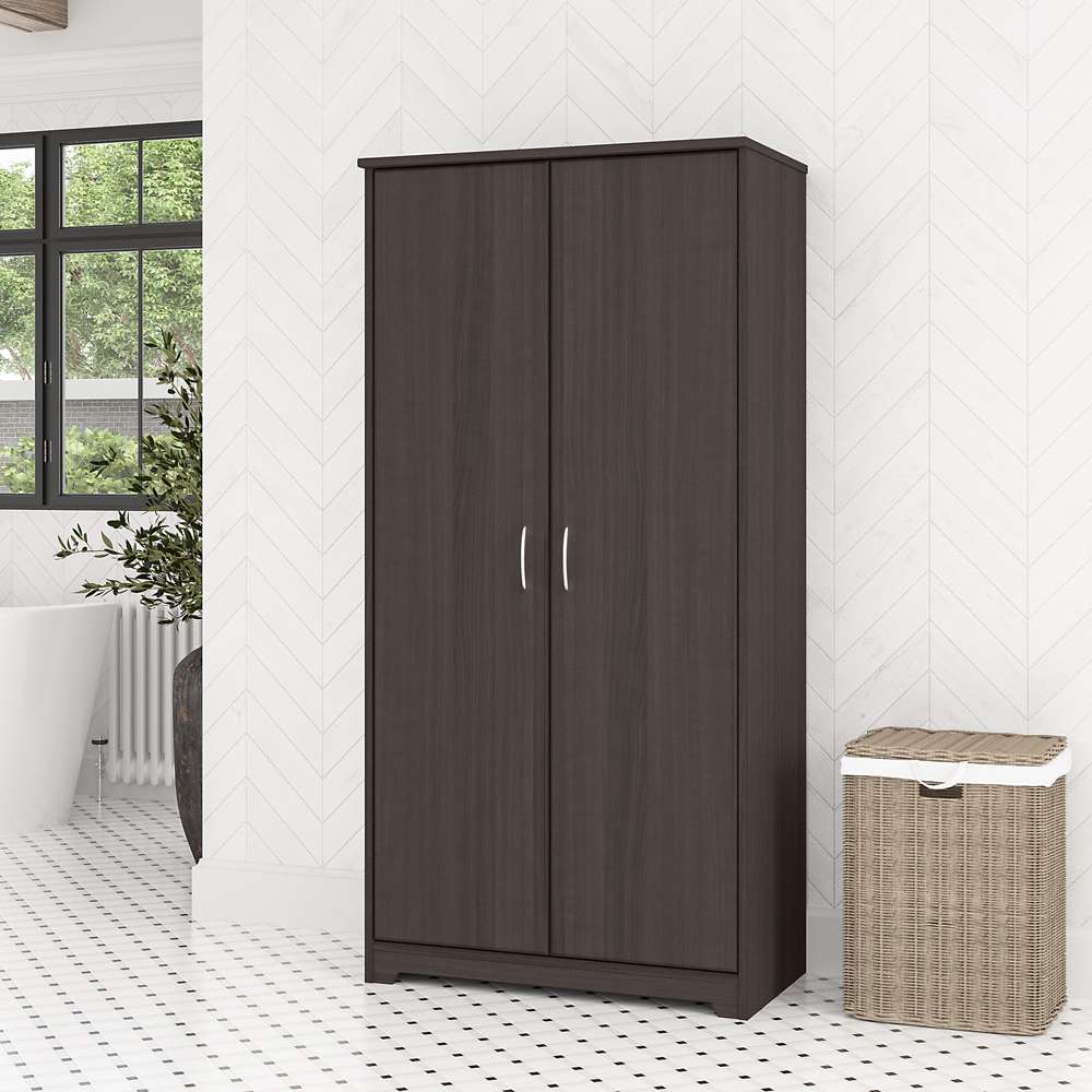 Bush Furniture - Cabot Bathroom Storage Cabinet in Heather Gray - WC31799-Z1 veiw 2