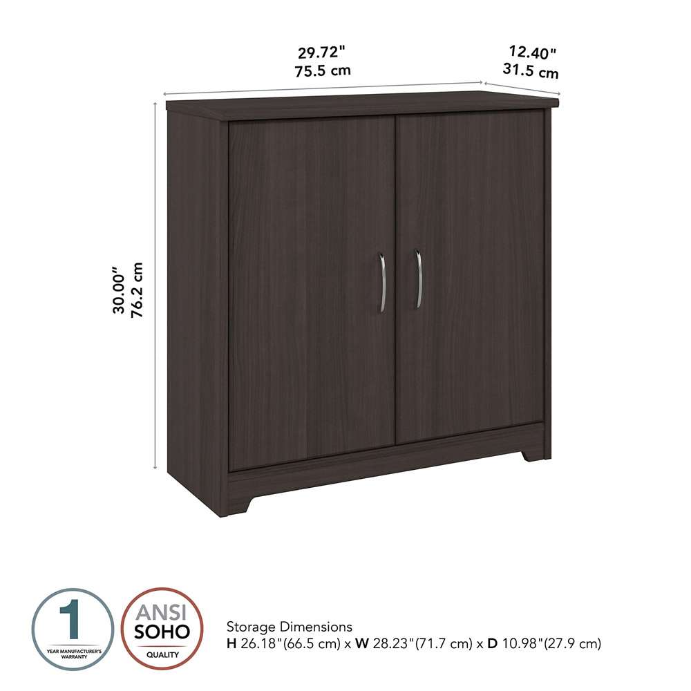 Bush Furniture - Cabot Entryway Storage Cabinet in Heather Gray - WC31798-Z veiw 5