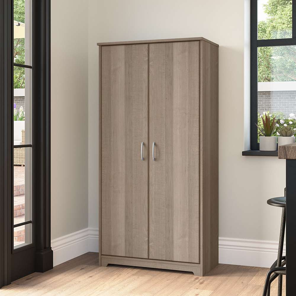 Bush Furniture - Cabot Kitchen Pantry Cabinet in Ash Gray - WC31299-Z veiw 2