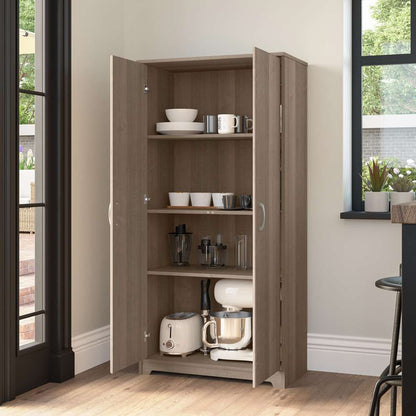 Bush Furniture - Cabot Kitchen Pantry Cabinet in Ash Gray - WC31299-Z veiw 7