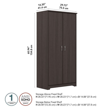 Bush Furniture - Cabot Kitchen Pantry Cabinet in Heather Gray - WC31799-Z veiw 5