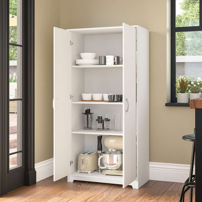Bush Furniture - Cabot Kitchen Pantry Cabinet in White - WC31999-Z veiw 7