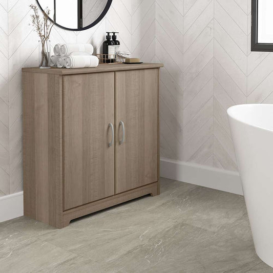 Bush Furniture - Cabot Low Bathroom Storage in Ash Gray - WC31298-Z1 veiw 2