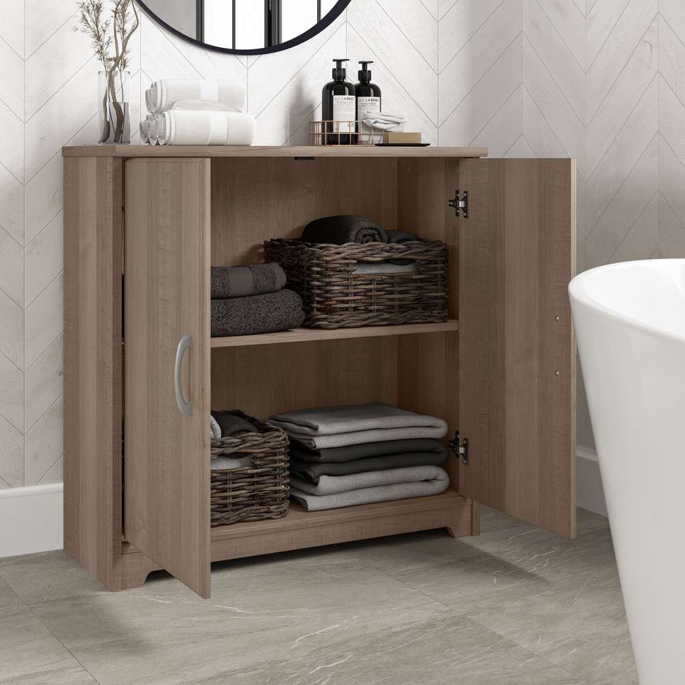 Bush Furniture - Cabot Low Bathroom Storage in Ash Gray - WC31298-Z1 veiw 7