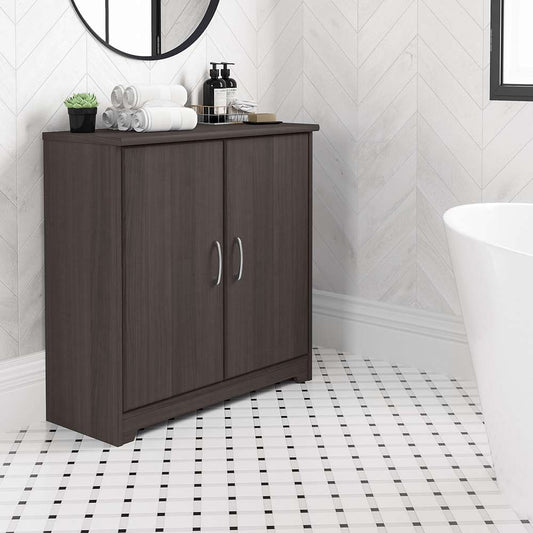 Bush Furniture - Cabot Low Bathroom Storage in Heather Gray - WC31798-Z1 veiw 2