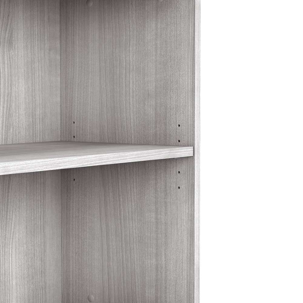 Bush Furniture - Hybrid Tall Etagere Bookcase in Platinum Gray - HYB023PG veiw 4