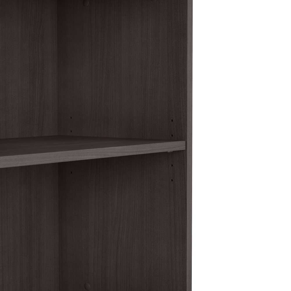 Bush Furniture - Hybrid Tall Etagere Bookcase in Storm Gray - HYB023SG veiw 4