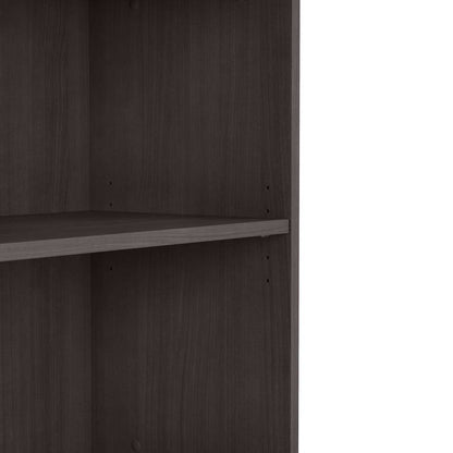 Bush Furniture - Hybrid Tall Etagere Bookcase in Storm Gray - HYB023SG veiw 4